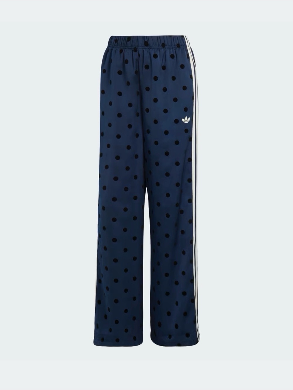 NWT Adidas Originals Polka Dots Satin Track Pants in Night Indigo